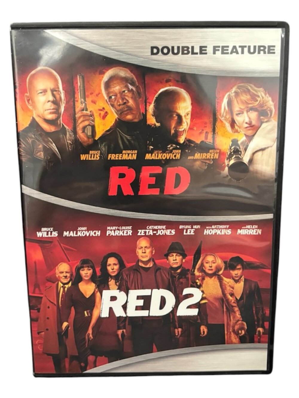 Red 1 and 2 DVD Double Feature Bruce Willis LIKE NEW